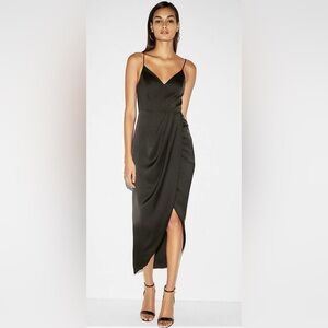 Express Silky Maxi Wrap Dress